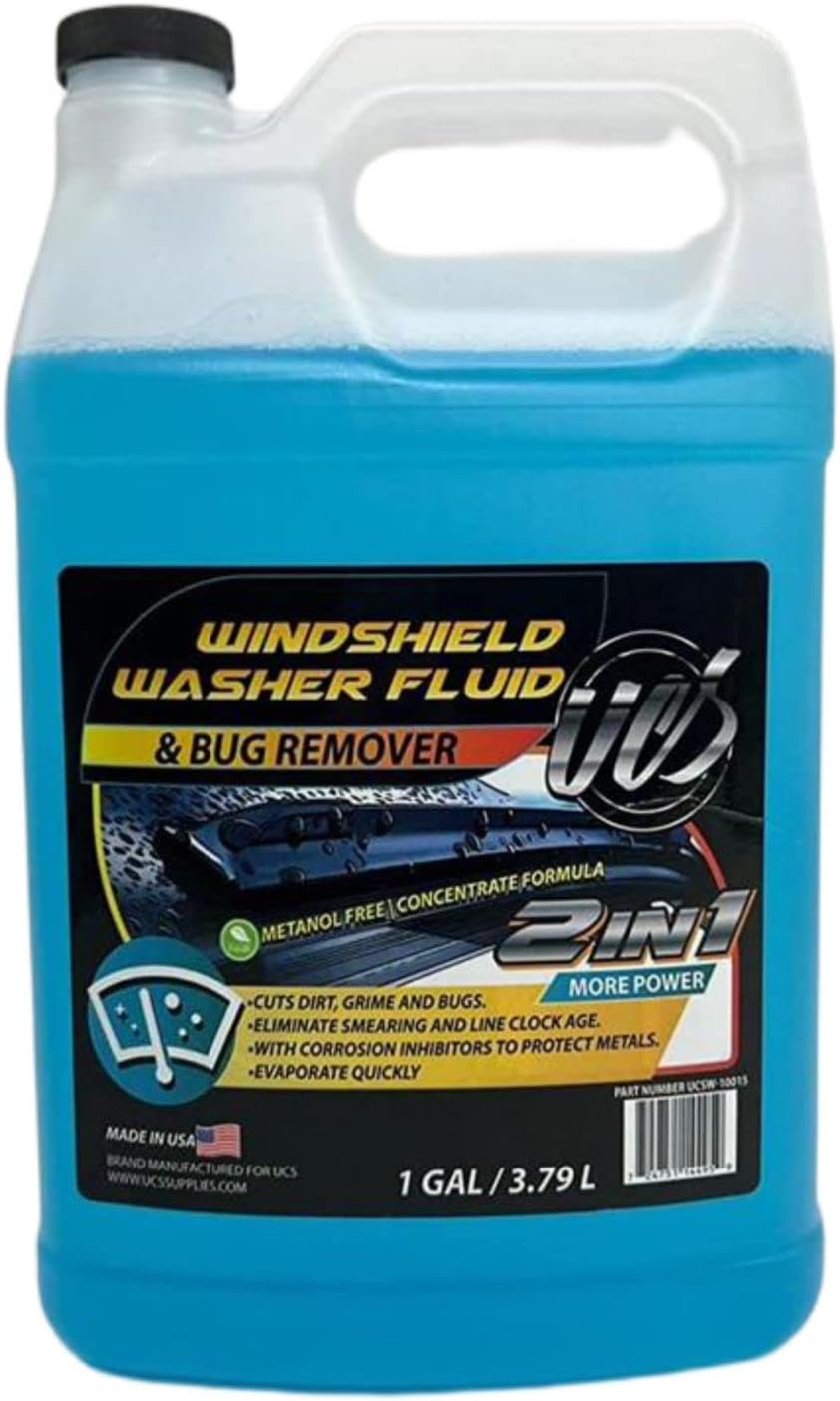 UCS 10015 2-in-1 windshield washer fluid & bug remover, 1 gallon, ready to use, metanol free