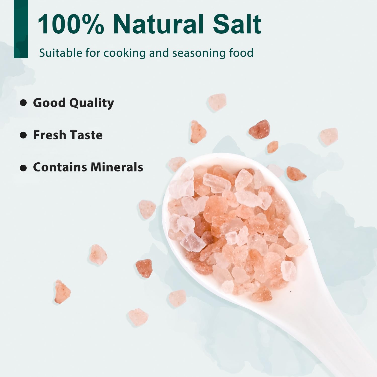 soeos Himalayan pink salt 39 oz + whole black peppercorns 18 oz coarse grain kosher salt non-gmo verified