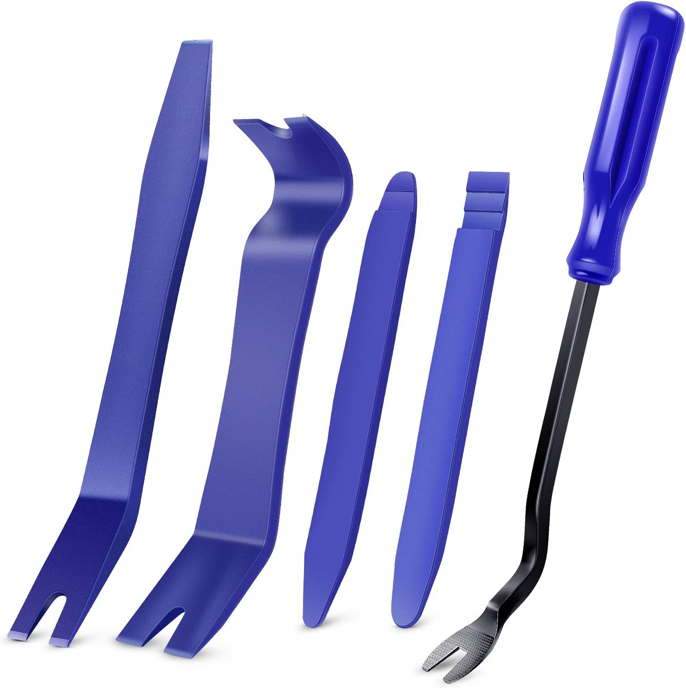 GOOACC 5PCS Auto Trim Removal Tool Kit No-Scratch Pry Tool Kit for Car Door Clip Panel & Audio DasBVoard Dismantle -5PCS