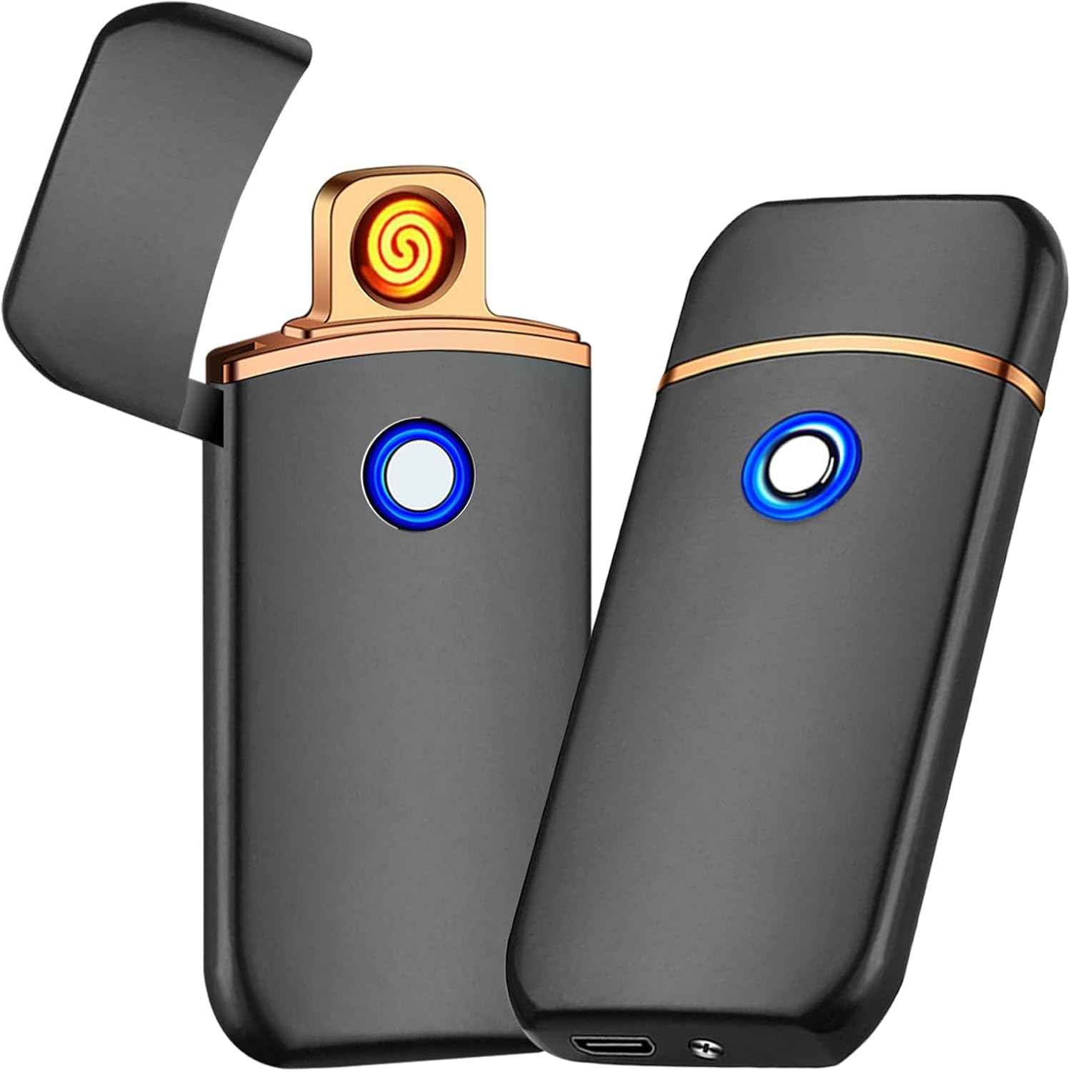 Dragon Smart USB Rechargeable Mini Electric Lighter - Touch Ignition, Windproof, Flameless Plasma Lighter with Battery Indicator