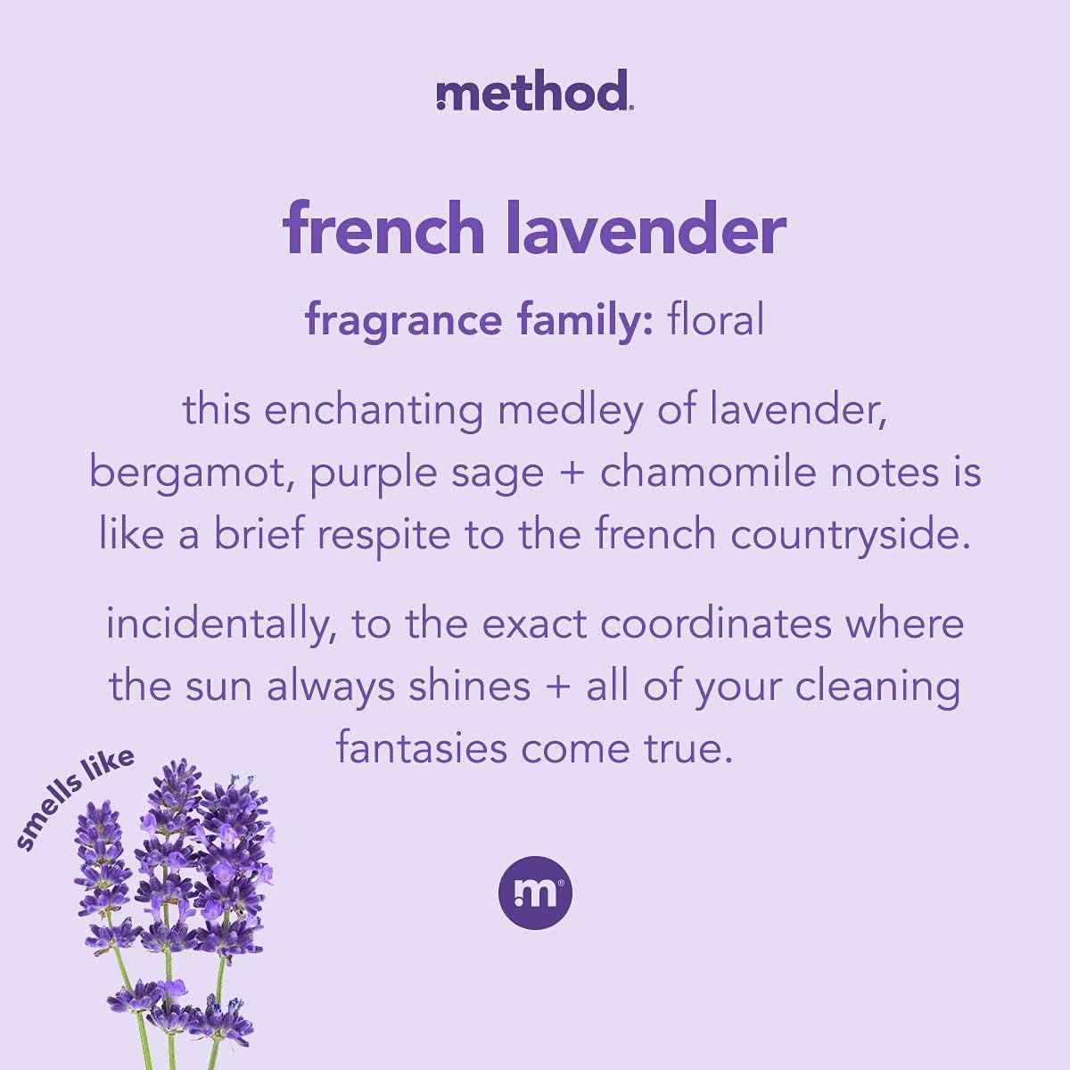 Method All-Purpose Cleaner Spray, French Lavender, Perfect for Most Counters, Tiles and More, 28 Fl Oz, (Pack of 4)