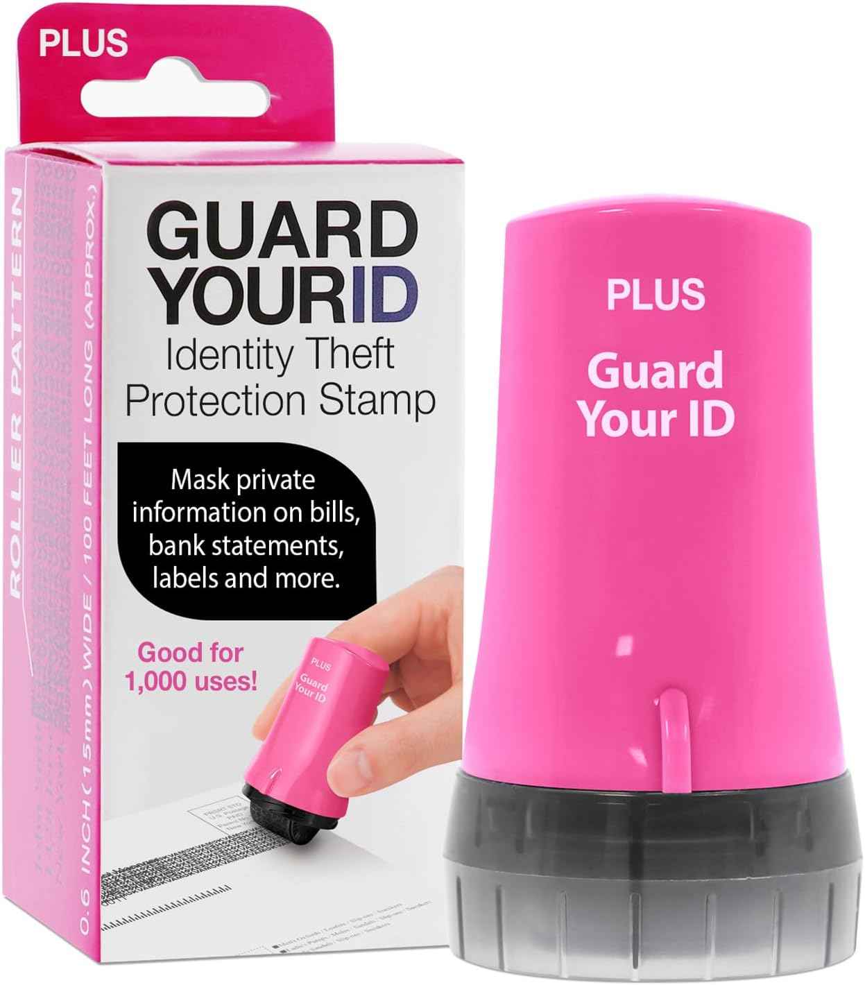 Guard Your ID Advanced 2.0 Roller 3-Pack for Identity Theft Protection, Confidential Security Stamp Mixed Color Kit (Turquoise, Green, White)