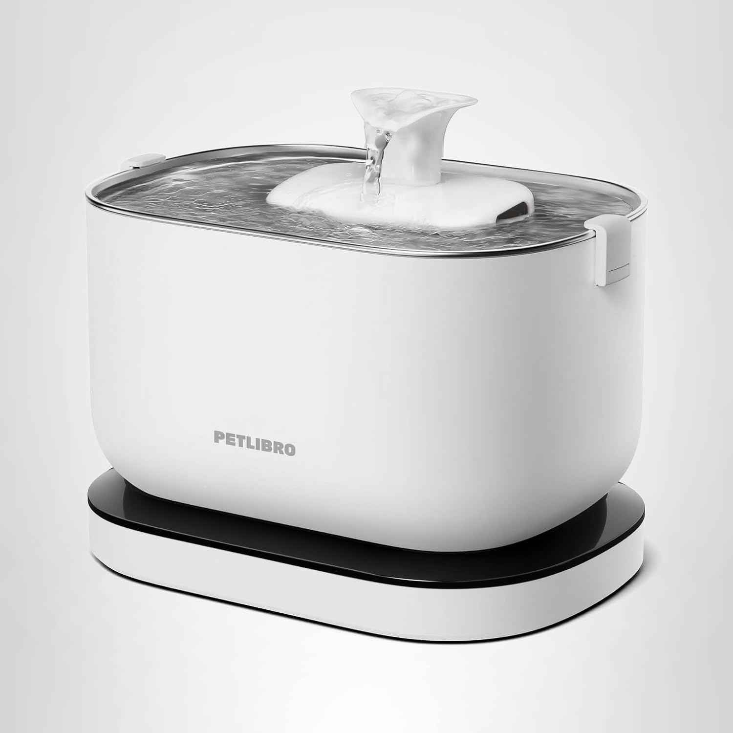 PETLIBRO Cat Water Fountain, Cordless Pet Water Fountain Battery Operated, 2.5L/84oz Dockstream Water Fountains for Cats Indoor, Cat Fountain with Stainless Steel Tray, Easy to Clean BPA-Free