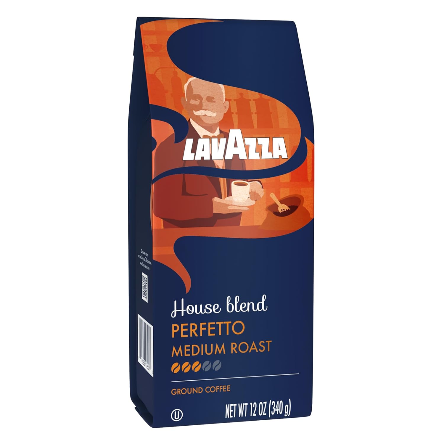 Lavazza House Blend Perfetto Ground Coffee 12oz, Medium Roast, 100% Arabica, Central and South America, Drip Brewers