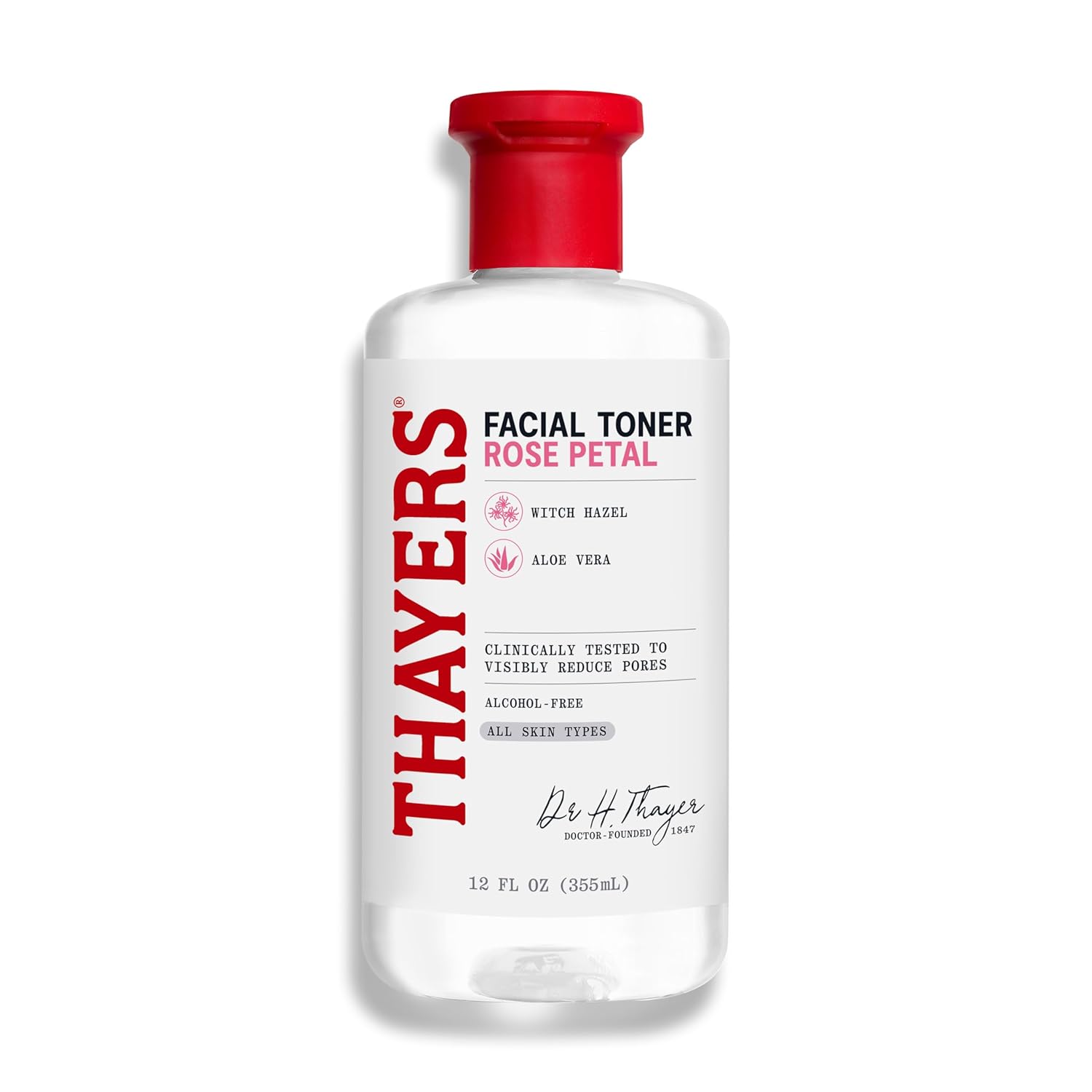 thayers alcohol-free rose petal witch hazel facial toner 12oz soothing hydrating refreshing toner for all skin types