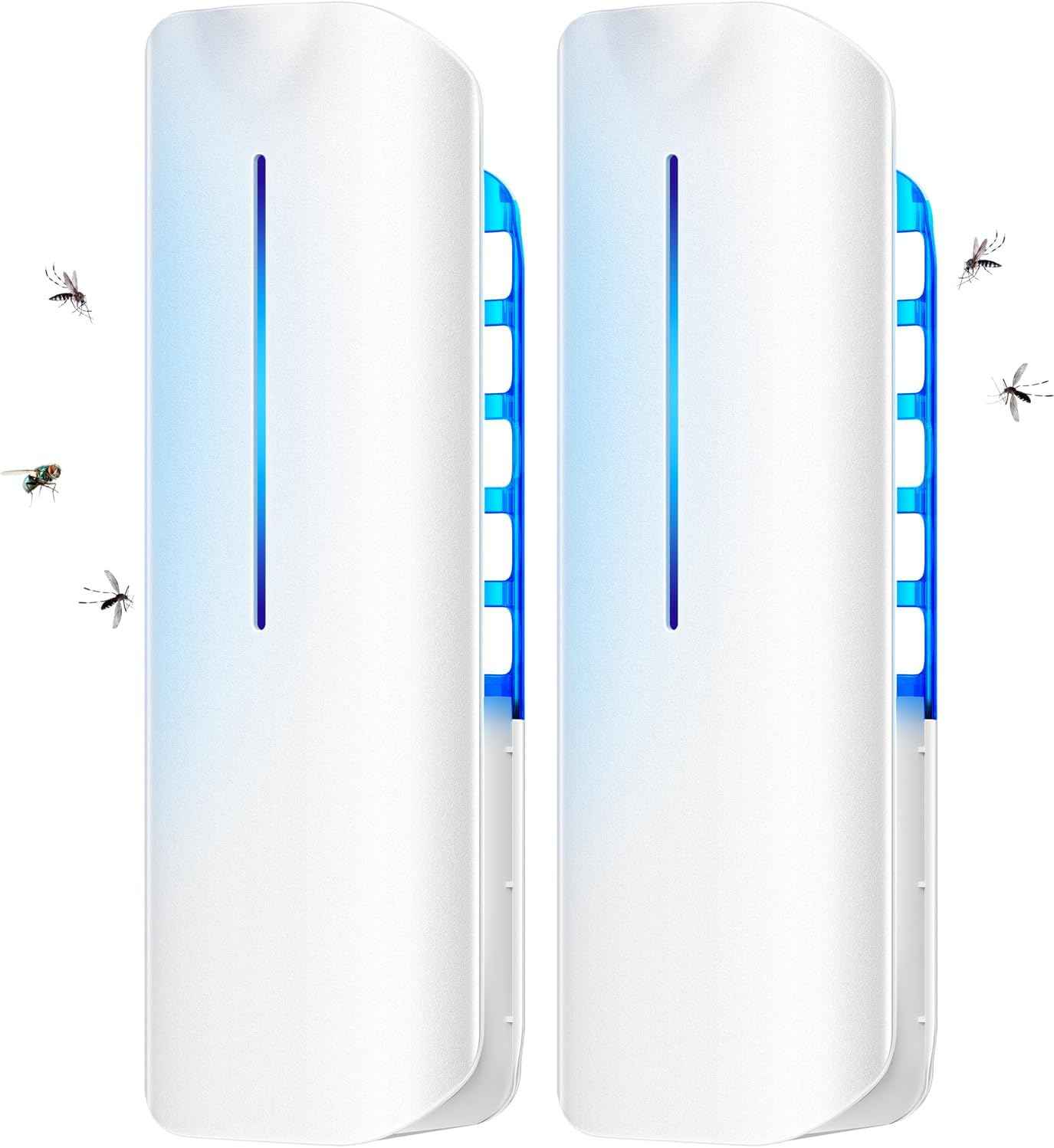 Flying Insect Trap Plug in Mosquito Bug Zapper Indoor Gnat Moth Catcher with 9W Night UV Light, 10 Sticky Glue Board Refills for Home Office