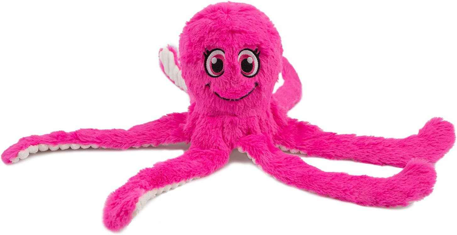 Best Pet Supplies Interactive Squeaky Dog Chew Toy, Ideal Dog Toys for Chewers, Small, Medium & Large Dogs, and Fetch Lovers - Crinkle Duck (Light Pink), Large