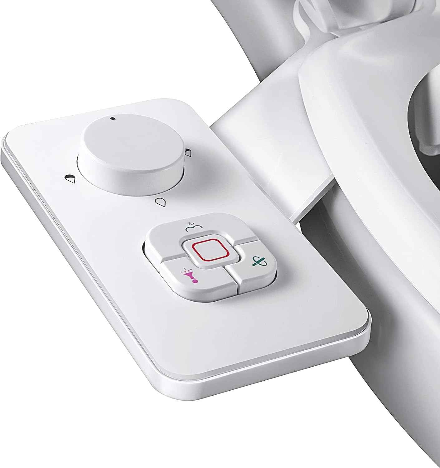 SAMODRA Bidet Attachment, Non-Electric Cold Water Bidet Toilet Seat Attachment with Pressure Controls, Retractable Self-Cleaning Dual Nozzles for Frontal & Rear Wash - Black