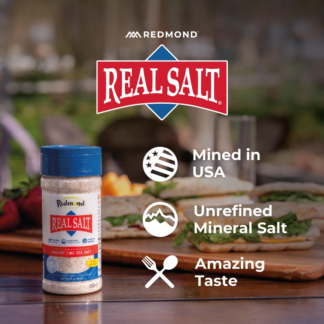 Redmond Real Salt ancient fine sea salt 16 ounce pouch unrefined mineral salt