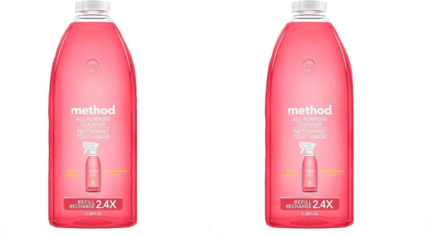 Method All-Purpose Cleaner Spray, Pink Grapefruit, Perfect for Most Counters, Tiles and More, 28 Fl Oz, (Pack of 4)