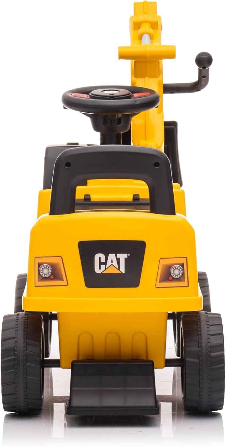 Best Ride On Cars CAT Excavator Push Car – Licensed Caterpillar Ride-On Digger Toy for Kids with Rotating Bucket & Under-Seat Storage – Construction Vehicle for Toddlers