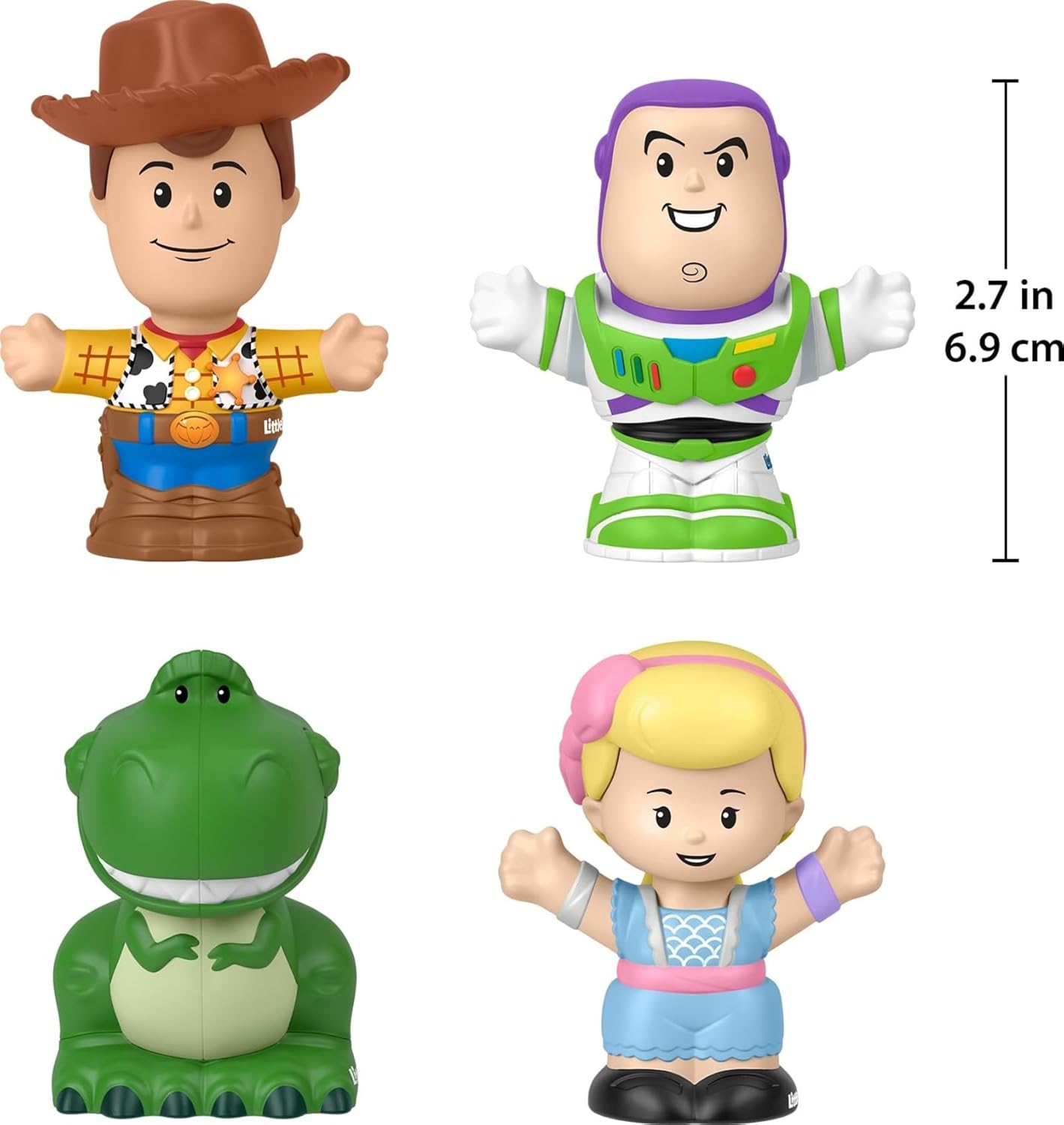 Fisher-Price Little People Toddler Toys Disney Pixar Toy Story Figure Pack with 4 Characters for Pretend Play Kids Ages 18+ Months