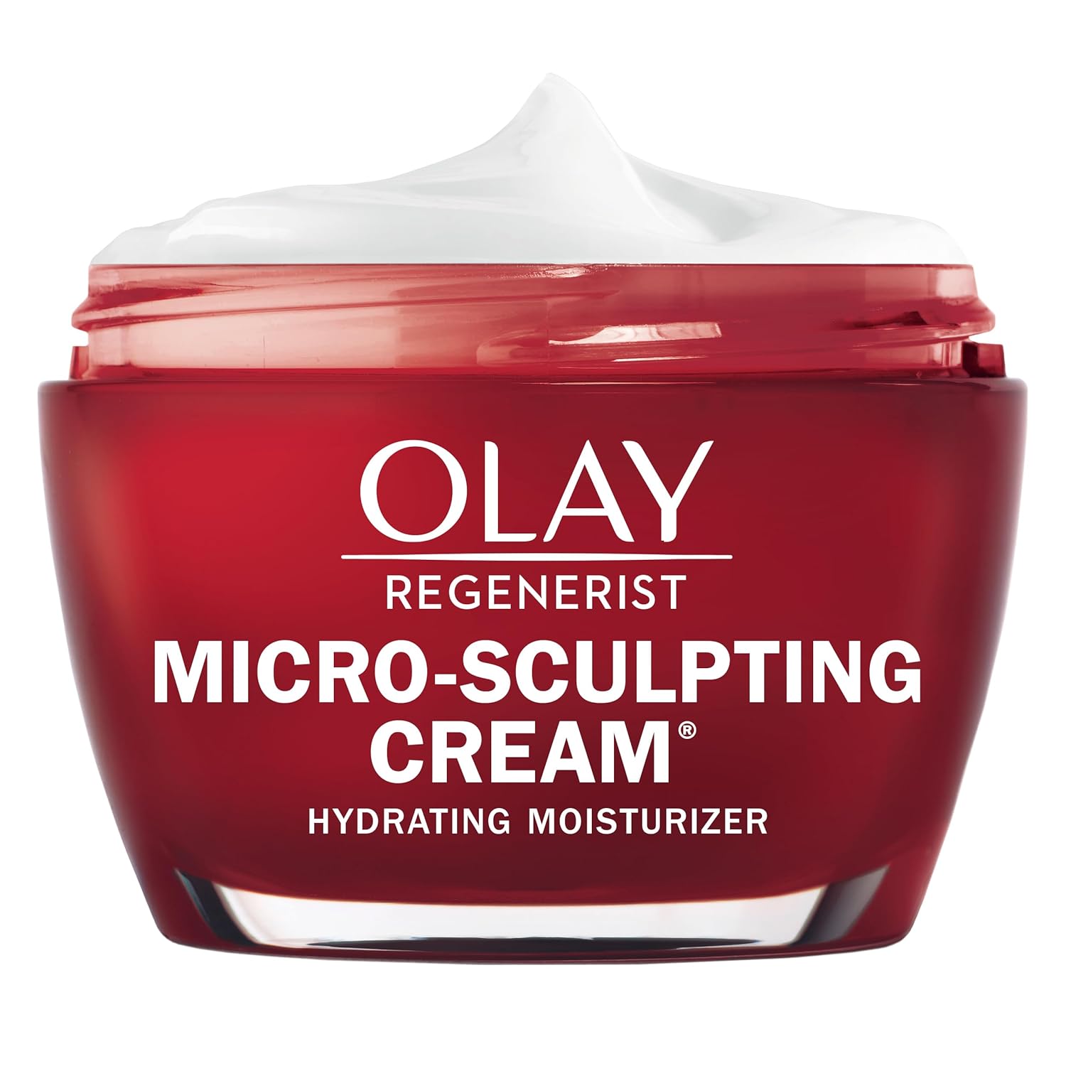 olay face moisturizer, regenerist micro-sculpting facial cream, women, 1.7 oz, anti-aging, hydration, firming skin care, hyaluronic acid, niacinamide, amino peptides