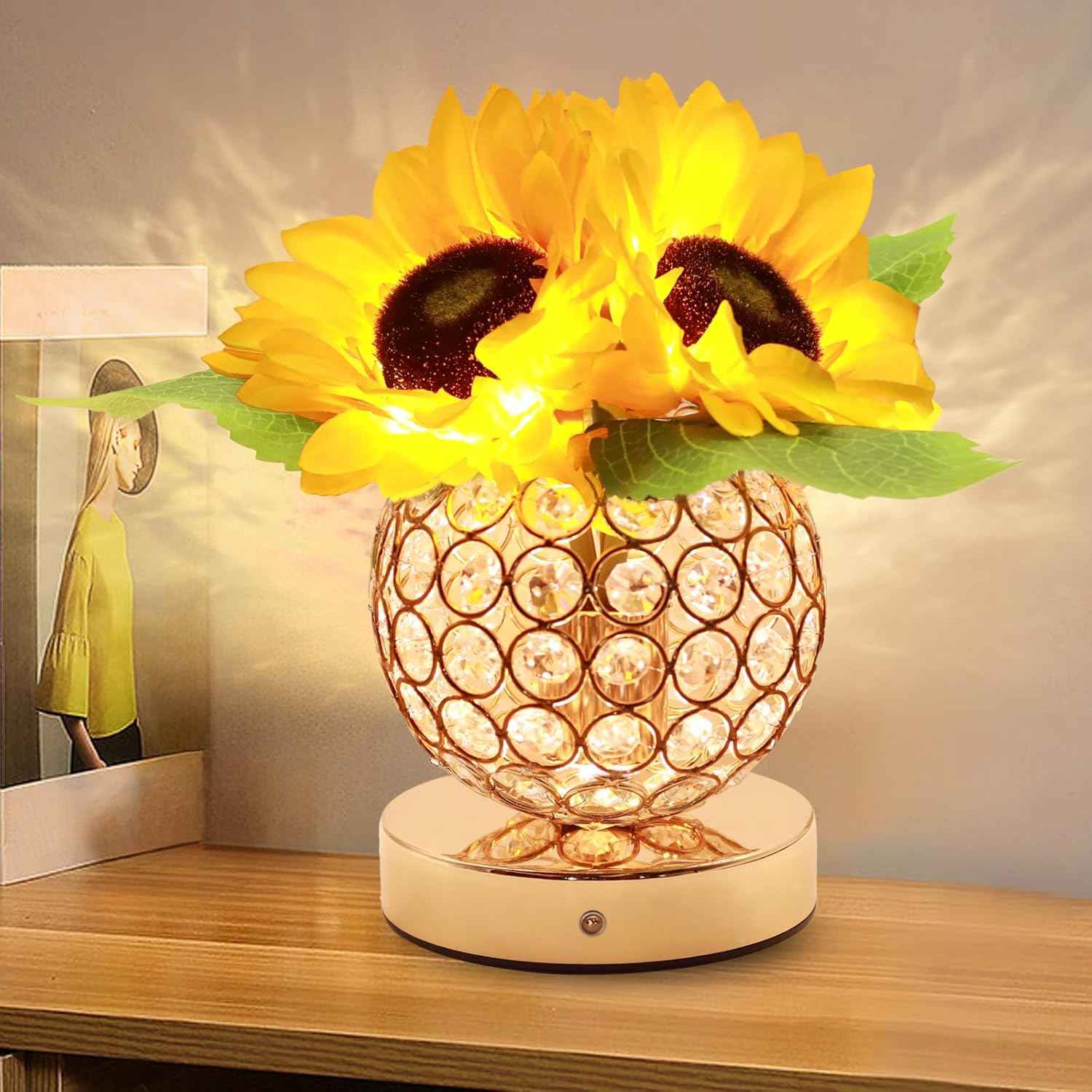 Birthday Gifts for Women,Tulips Flower Touch Lamp,Rechargeable Cordless Lamps 3-Colour Dimming Small Night Light for Festival,Restaurant,Bedroom,Office Home Decor Gifts for Mom | Gifts for Mom, Birthday Gifts for Women, Small Night Light, Rechargeable, Be