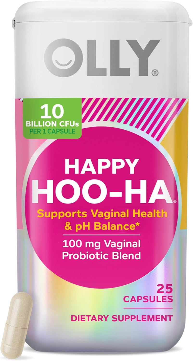 olly happy hoo-ha capsules 10 billion cfu probiotic for women gluten free 25 count