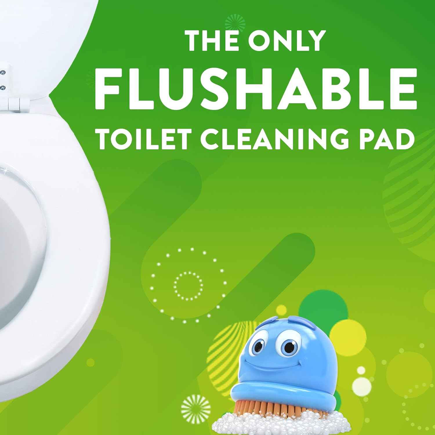 Scrubbing Bubbles Flushable Toilet Bowl Wand Cleaner Refills, Fresh Brush Cleaner Toilet Refill Pads, Removes Limescale & Odors, Citrus Scent, 20 Count (Pack of 1)