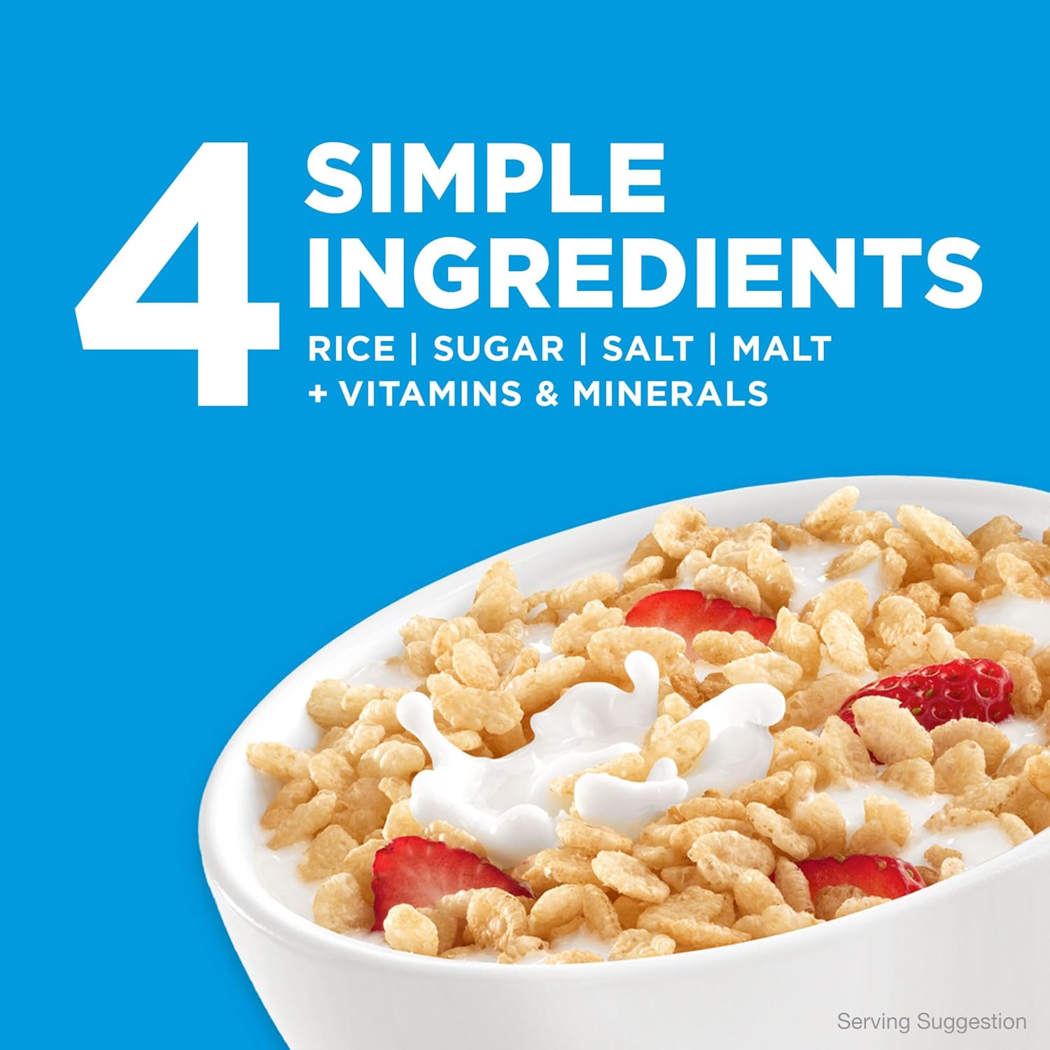 Kellogg's Original Rice Krispies Cold Breakfast Cereal, Giant Size, 24oz Box, 8 Vitamins and Minerals