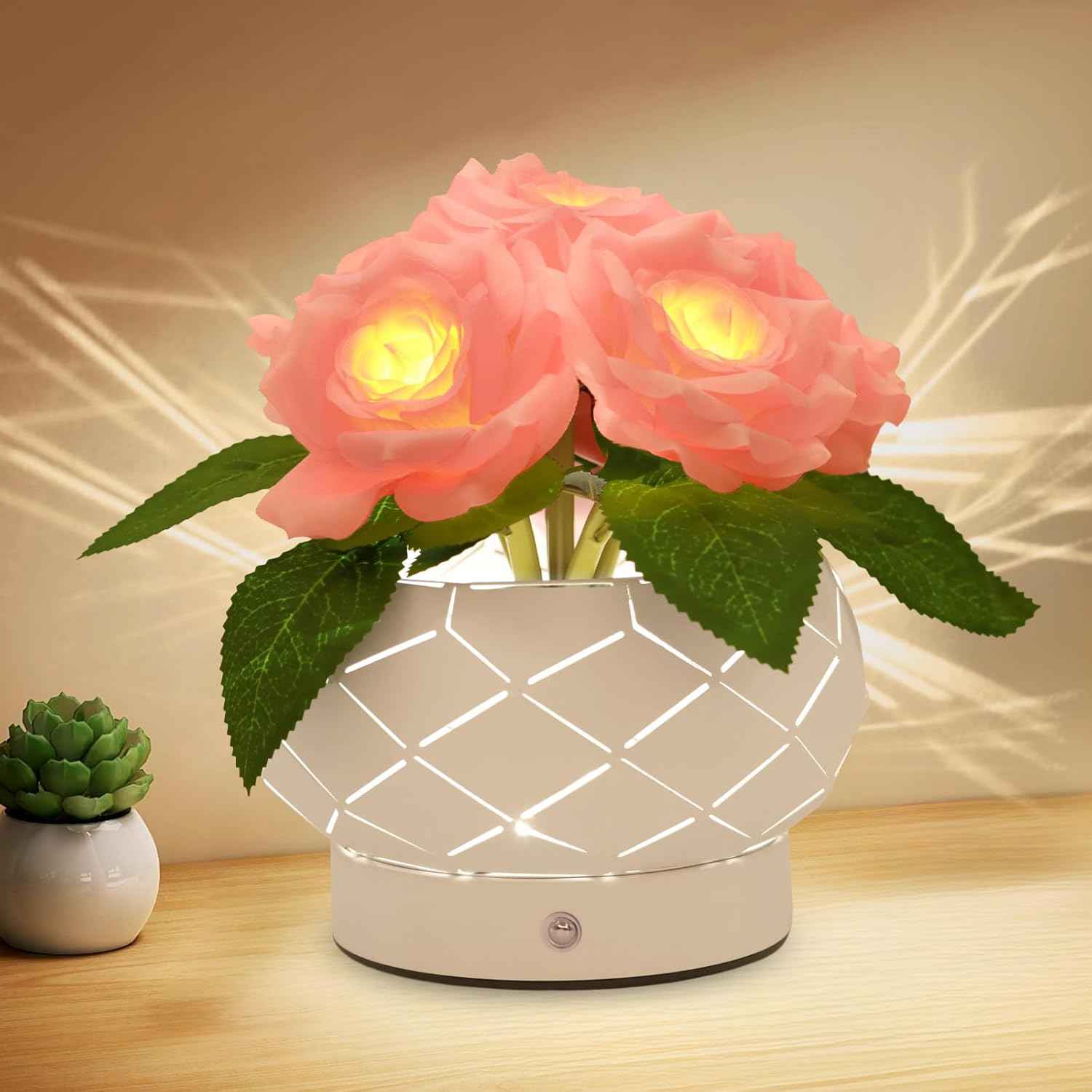 Birthday Gifts for Women,Tulips Flower Touch Lamp,Rechargeable Cordless Lamps 3-Colour Dimming Small Night Light for Festival,Restaurant,Bedroom,Office Home Decor Gifts for Mom | Gifts for Mom, Birthday Gifts for Women, Small Night Light, Rechargeable, Be