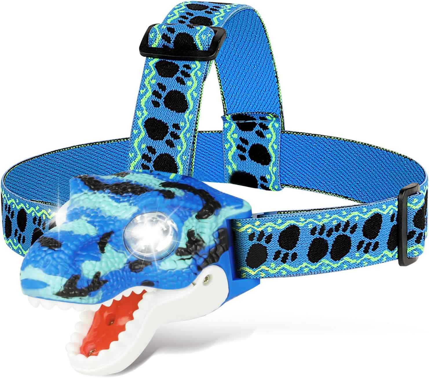 DX DA XIN Dinosaur Headlamp T-Rex LED Headlamps for Kids Flashlights Camping Gear - Dinosaur Toys for Boys Girls Toddlers Outdoor Toys for Kids Birthday Halloween Stocking Stuffers