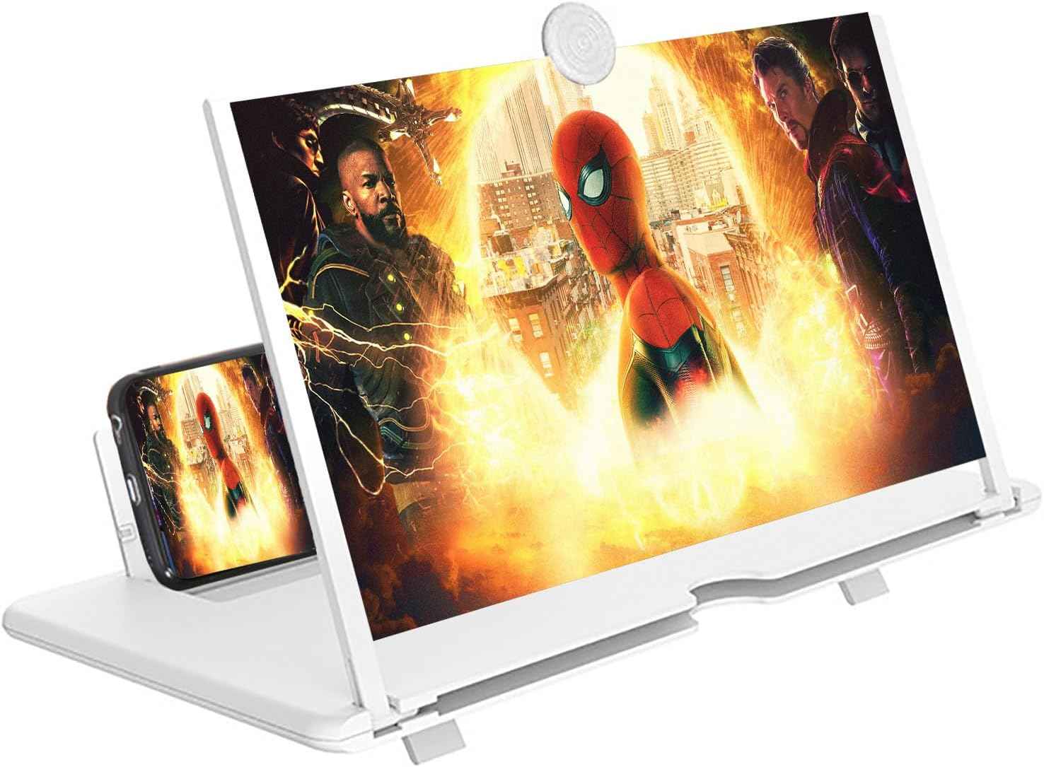 14 Inch Smartphone Screen Magnifier 3D HD Foldable Amplifier Phone Stand with Adjustable Angle Gift for Mom Dad Family Portable Universal Enlarger Movies Gaming Video