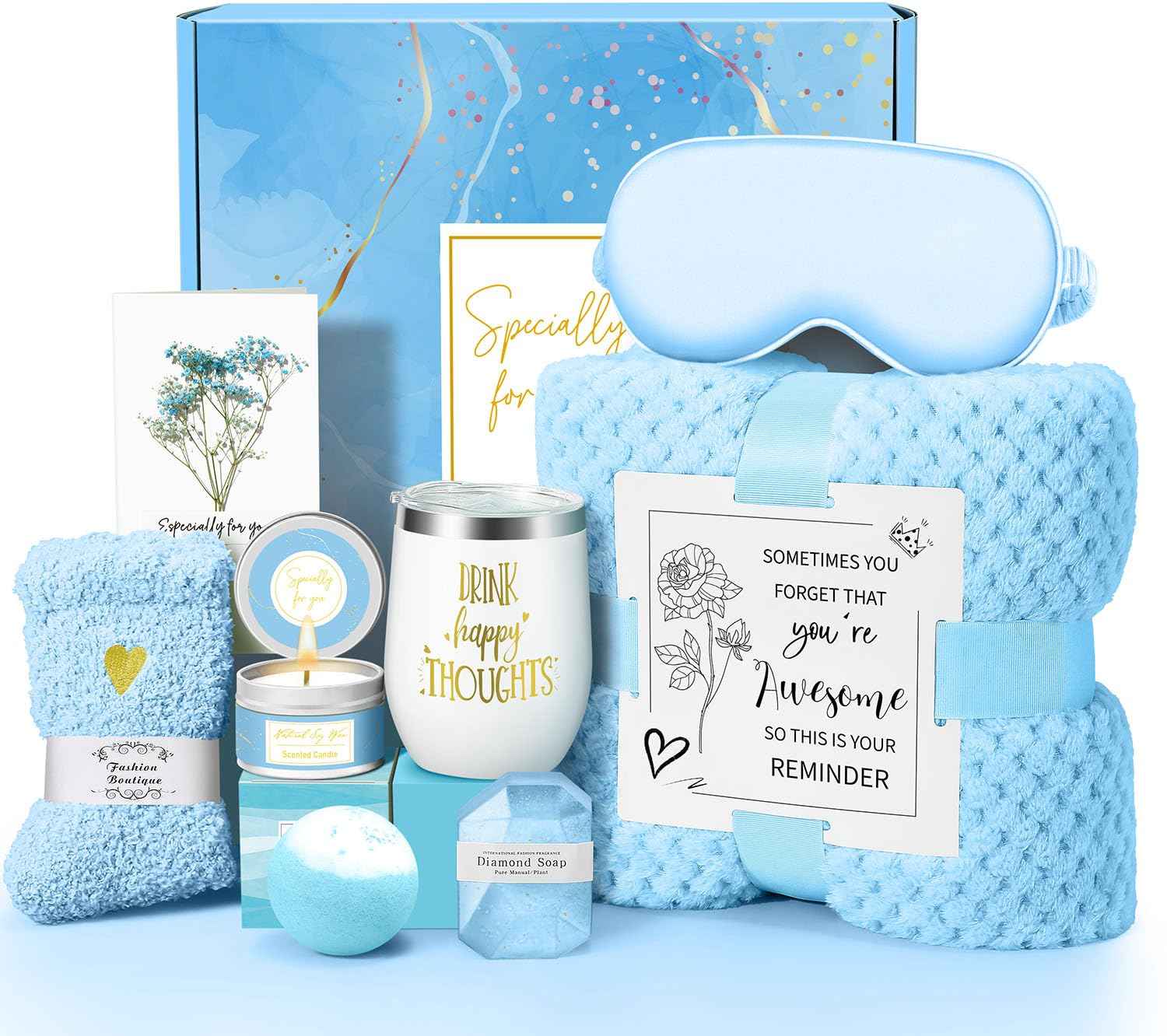 Valentines Day Gifts for Her Women Daughter Girlfriend Wife, Happy Birthday Gifts for Women Mom Her Friend Sister Wife Grandma, Self Care Gift Get Well Relaxing Spa Galentines Day Gift Basket Set
