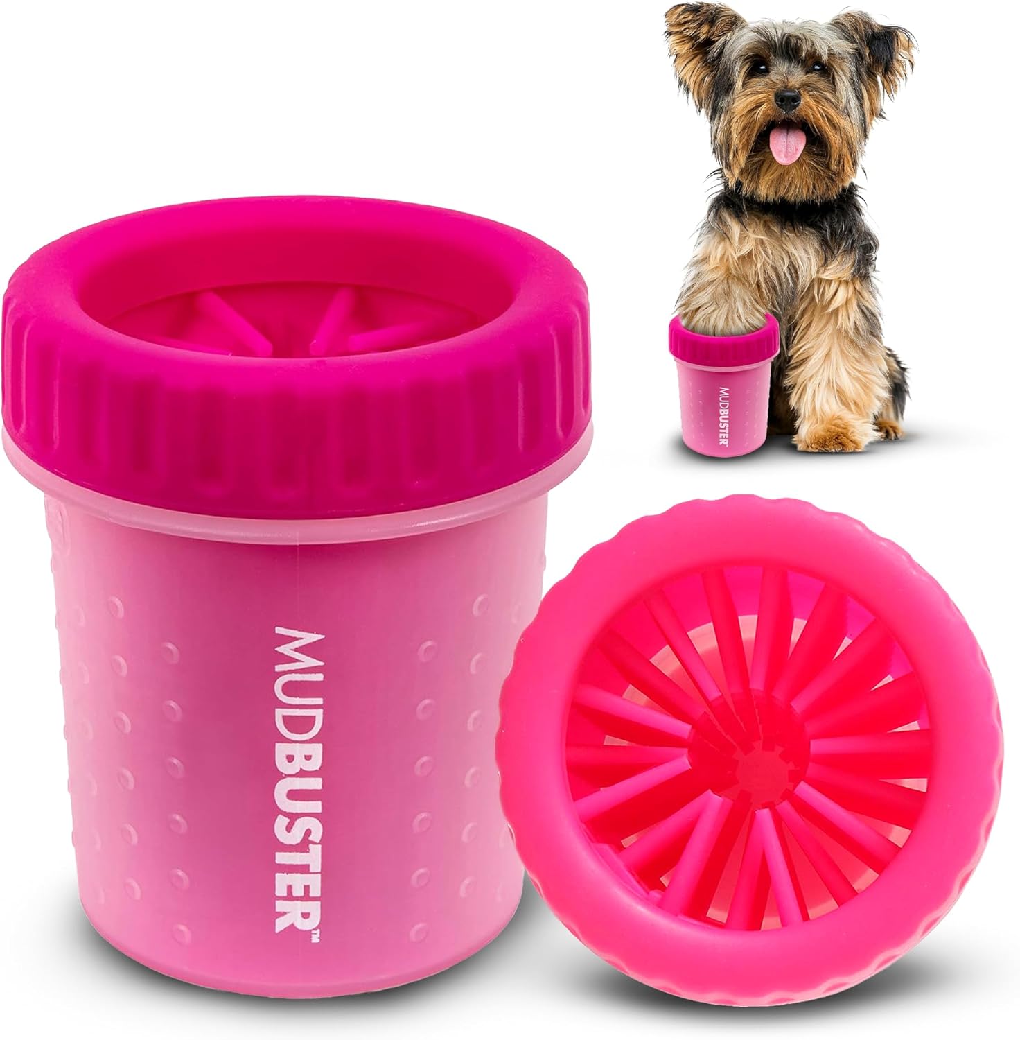 Dexas MudBuster Portable Dog Paw Washer in Large, Matte Black, Special Edition for Easy Cleaning