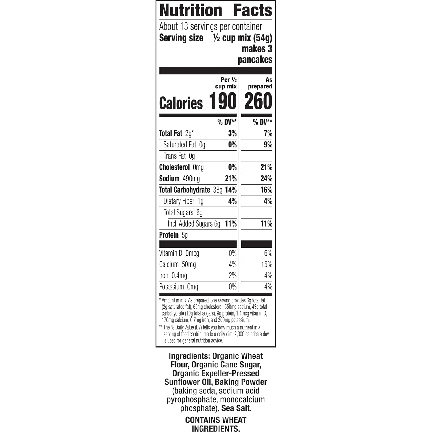 Annie's Organic Classic Pancake and Waffle Mix, Kids Breakfast, Vegan, 26 oz