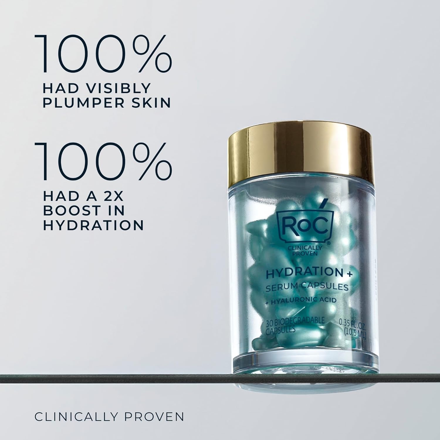 roc multi correxion hyaluronic acid night serum capsules (30 ct) + roc retinol capsules (7 ct) for anti-aging skin care