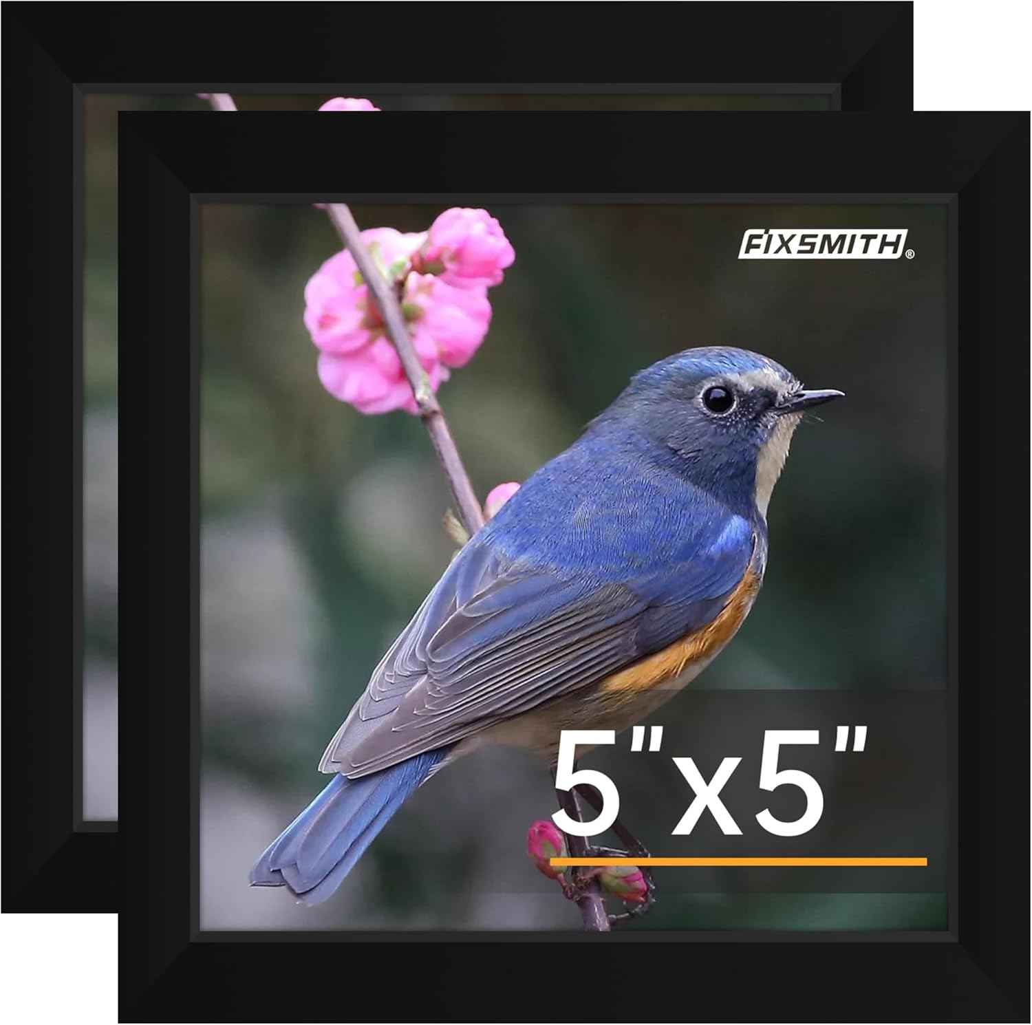 FIXSMITH 8x10 Picture Frame Set of 2, Photo Frame with HD Plexiglass, Display Pictures 5x7 with Mat or 8x10 Without Mat Multi Picture Frames Collage for Tabletop or Wall Display, Black