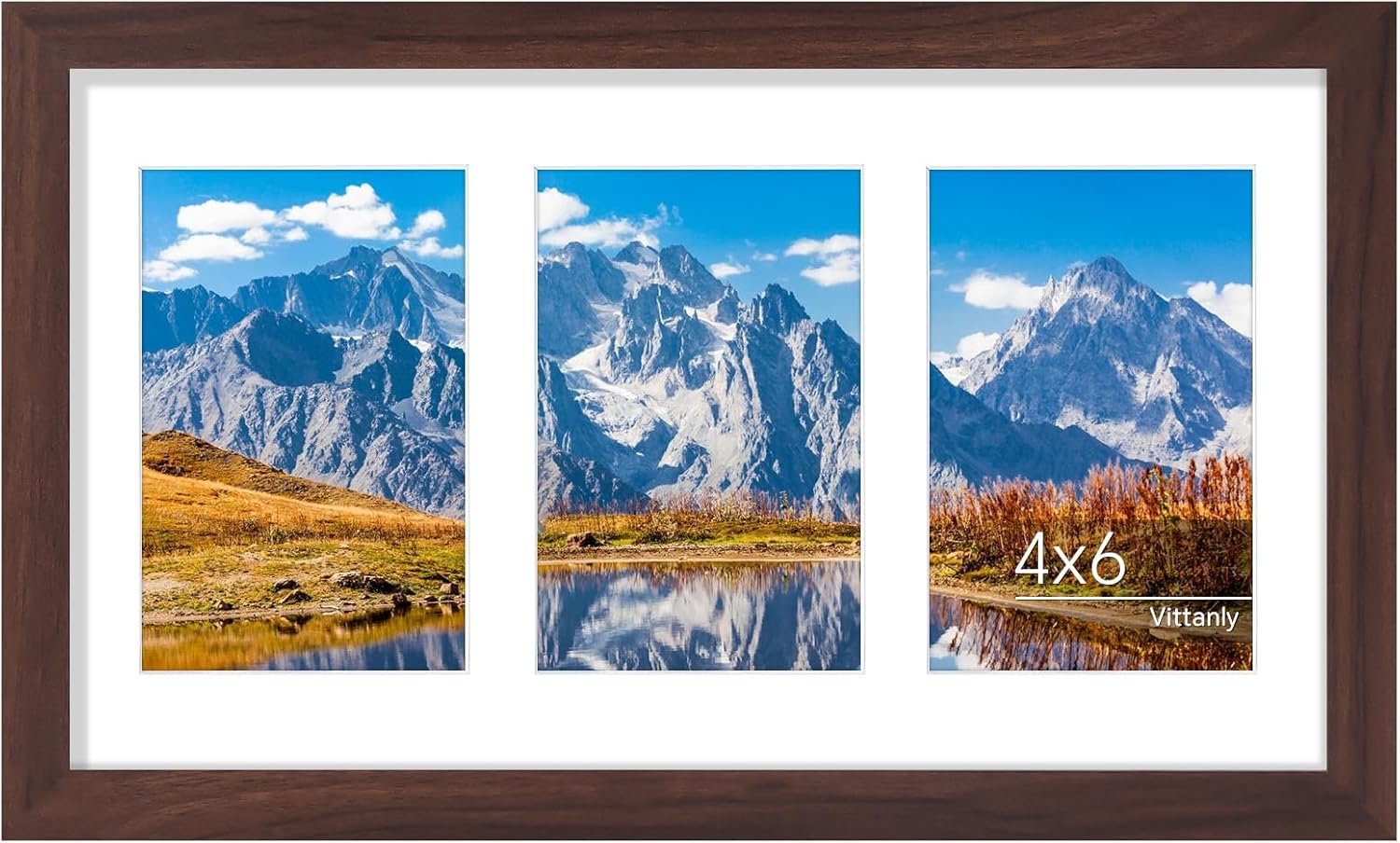 Vittanly 11x14 Collage Picture Frame, Displays 5Pcs 4x6 Pictures with Mat or 1Pcs 11x14 without Mat for Wall Mounting, Picture Frames Collage Wall Decor in Black, 1 Pack