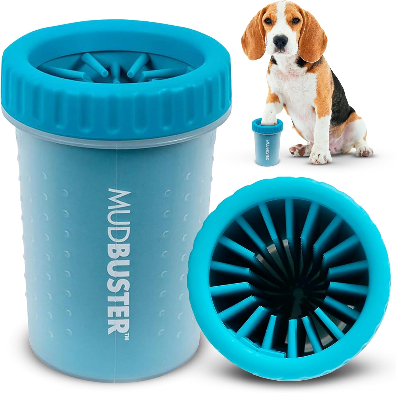 Dexas MudBuster Portable Dog Paw Washer in Large, Matte Black, Special Edition for Easy Cleaning