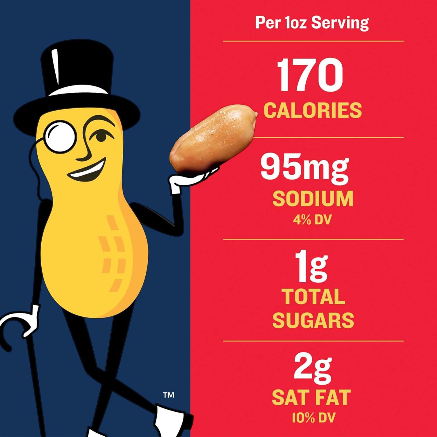 planters salted cocktail peanuts, 2.19lb bulk jar, kosher, roasted in peanut oil