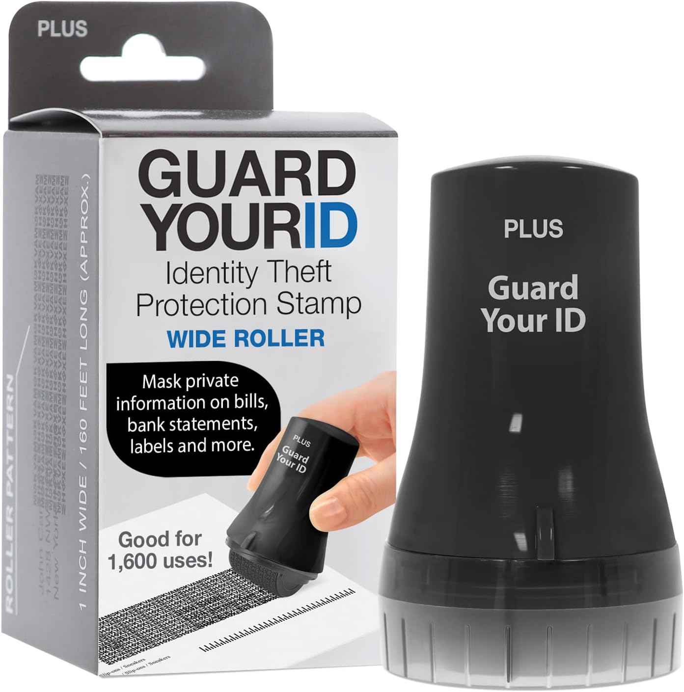 Guard Your ID Advanced 2.0 Roller 3-Pack for Identity Theft Protection, Confidential Security Stamp Mixed Color Kit (Turquoise, Green, White)