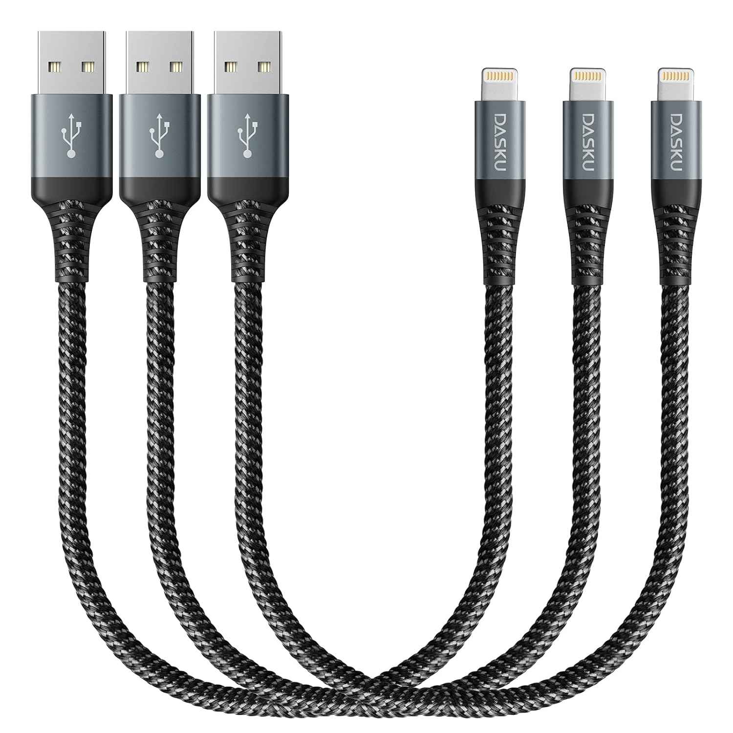 Dasku USB C to Lightning Cable 3Pack 10 FT, [MFi Certified] iPhone 14 13 Fast Charger Extra Long 10 Foot Type C Charging Cord Compatible with iPhone 14 13 12 11 Pro Max Mini 8 Plus SE iPad and More
