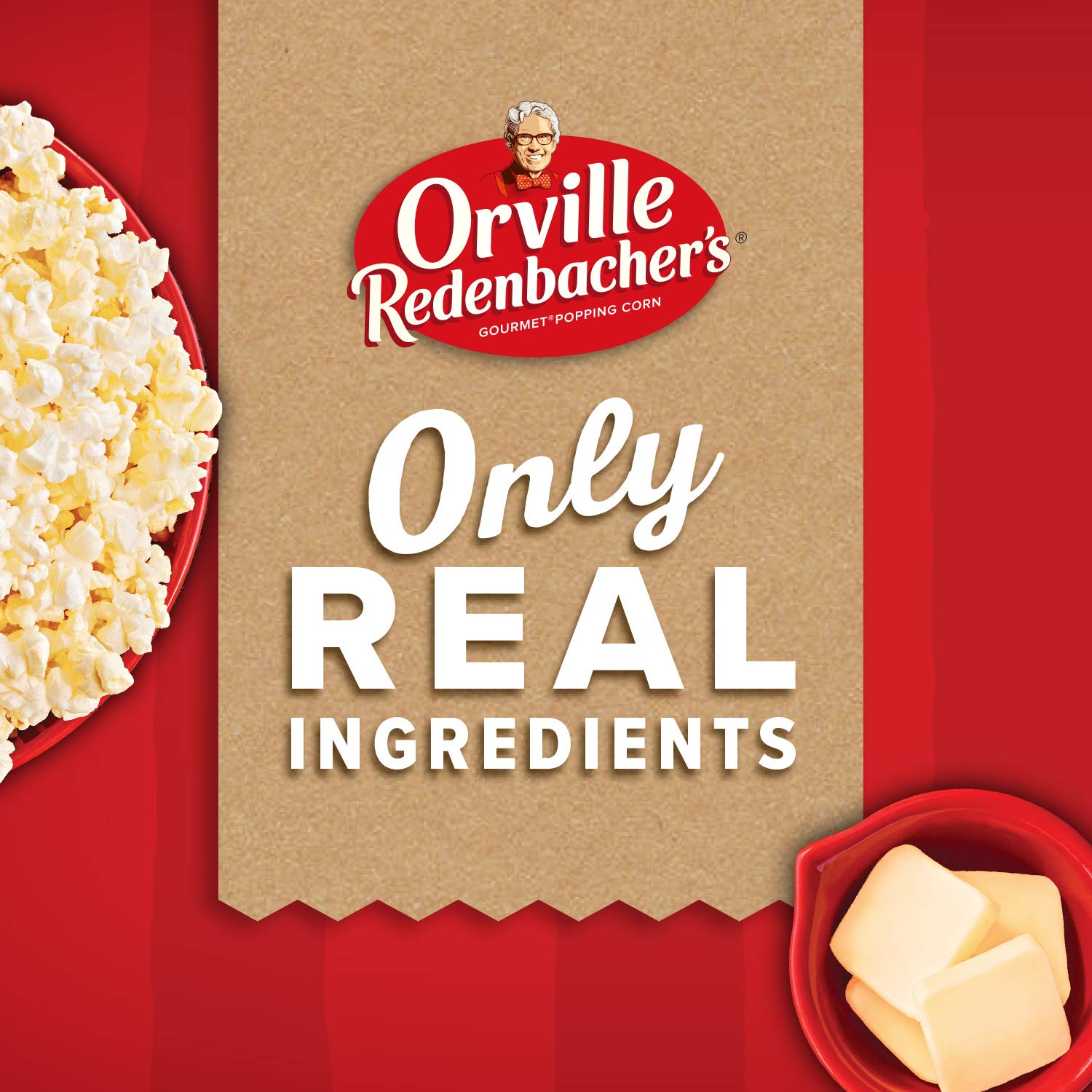 Orville Redenbacher's 3g Fiber Per Serving Microwave Popcorn, Movie Theater Butter Flavor, 3.29 oz, 24-Count