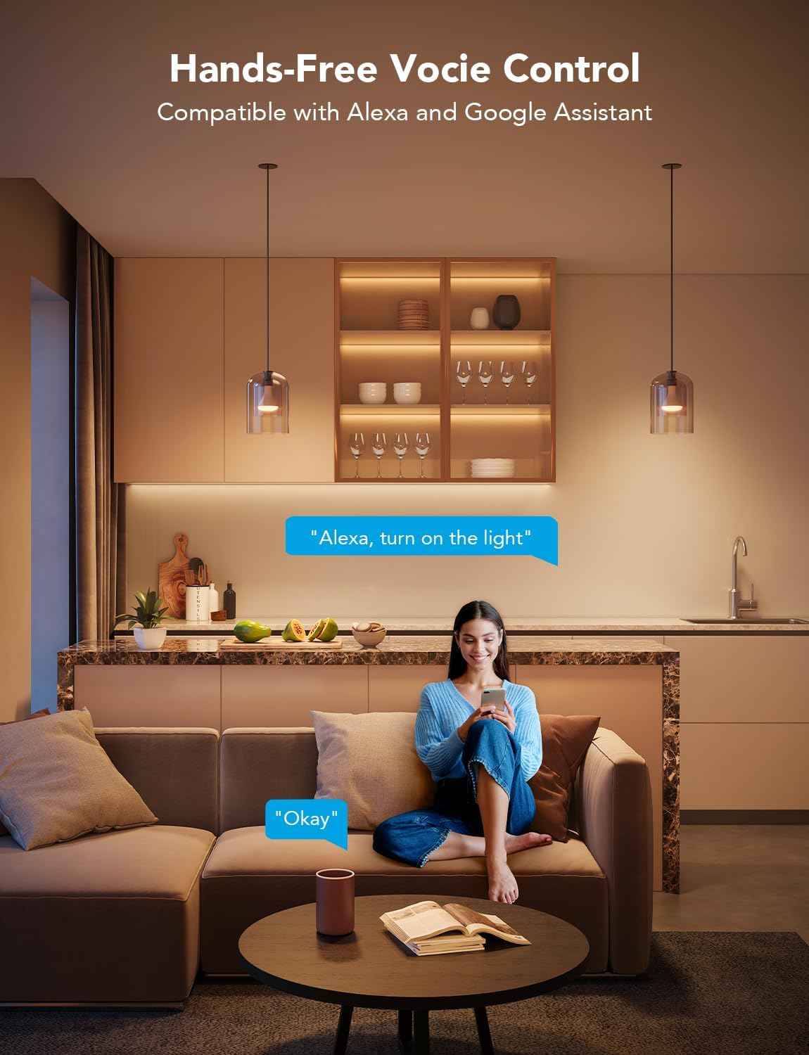 Govee Smart Light Bulbs, 1200 Lumens Dimmable BR30 Bulbs, RGBWW Color Changing Light Bulb, Flood Light Bulbs Work with Alexa, Google Assistant, WiFi & Bluetooth LED Bulbs, Music Sync, 2 Pack