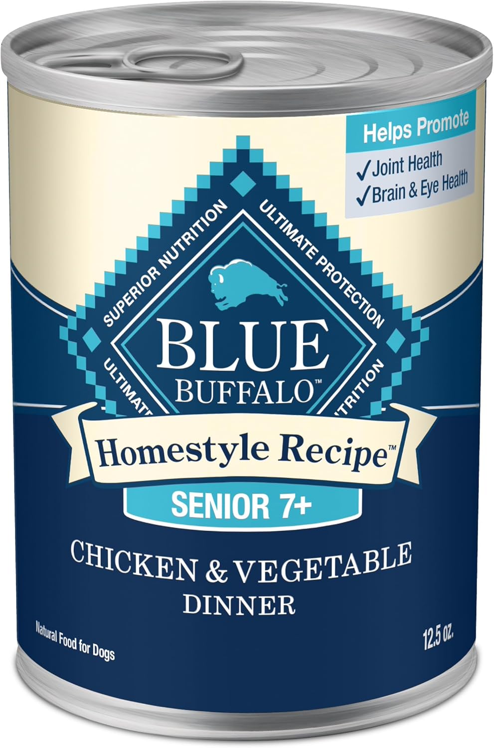blue buffalo senior chicken dinner wet dog food 12.5-oz cans 12 count