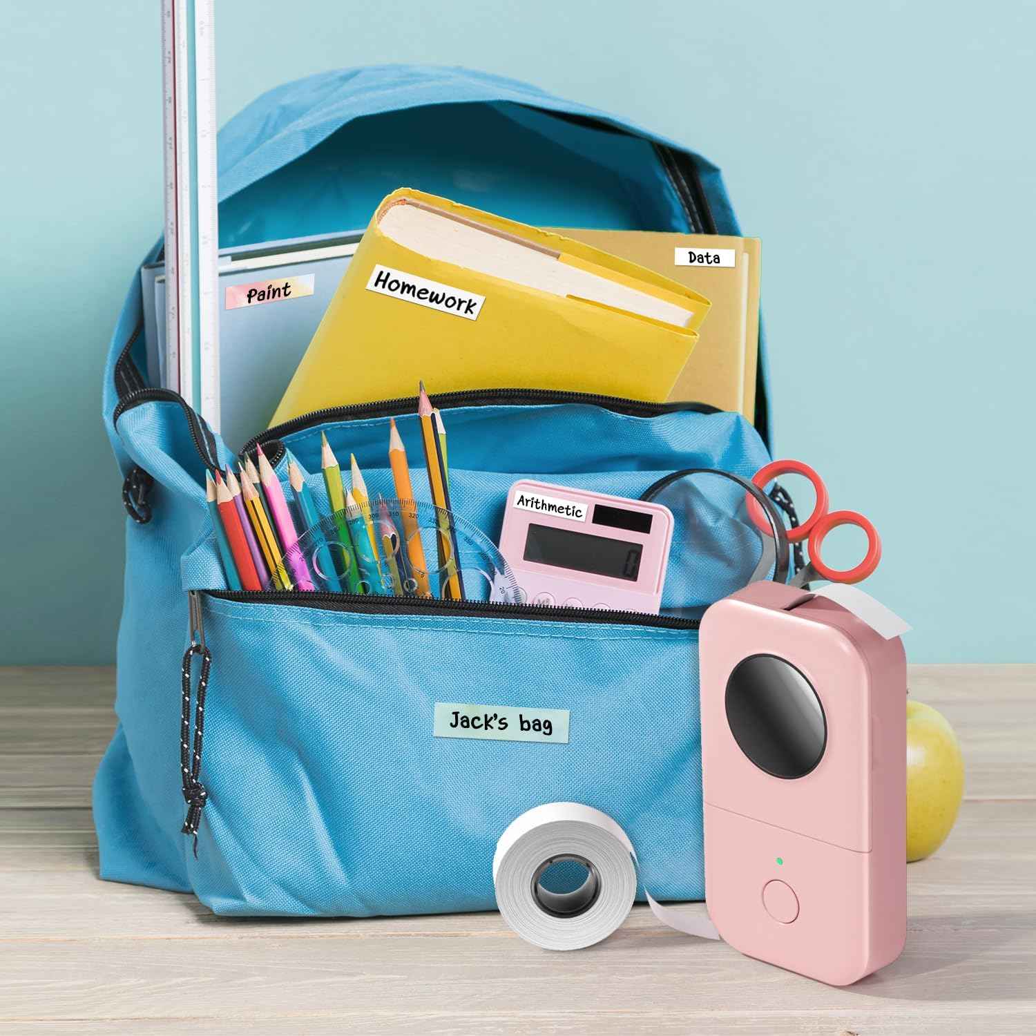 Phomemo Label Maker Machine, D30 Portable Handheld Bluetooth Mini Label Printer, Multiple Templates Smartphone Thermal Small Label Makers for Kid School Items, Classroom Teacher Supplies, Easy to Use