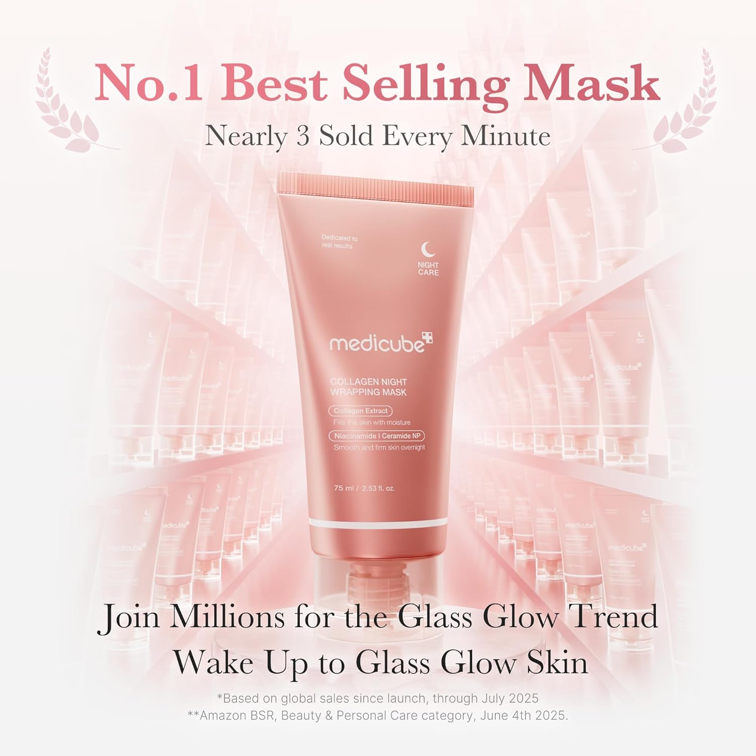 medicube Collagen Overnight Wrapping Peel Off Facial Mask Pack for Hydration and Elasticity Care