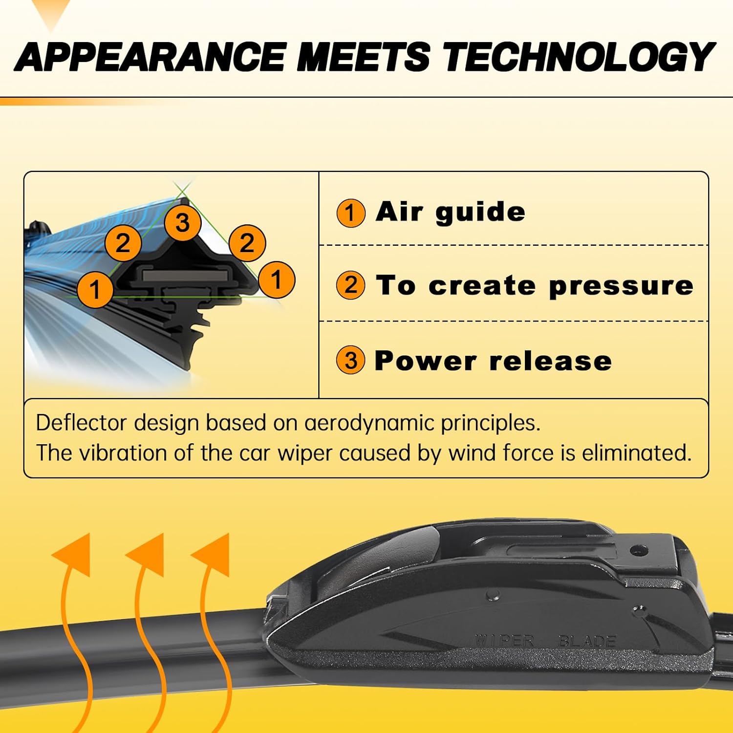 AUTOBOO 26" and 16" Windshield Wipers Blades (Pack Of 2),OEM Quality Premium All-Seasons Wiper blades,Stable and Quiet wiper blades
