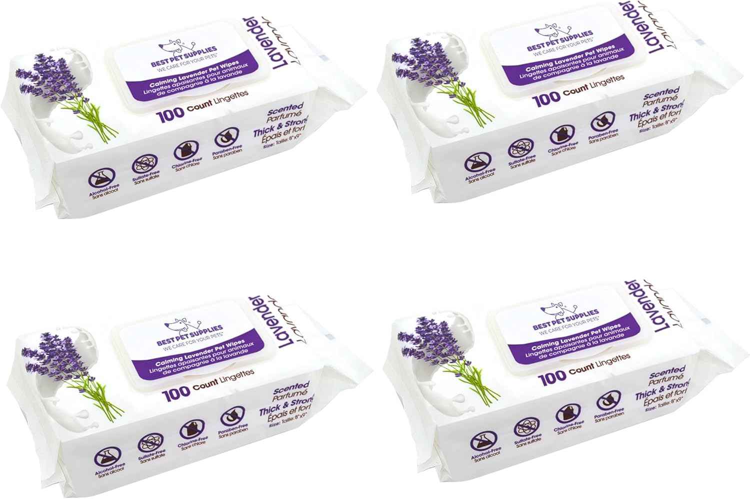 Best Pet Supplies Pet Wipes for Dogs - Dog Wipes Cleaning Deodorizing, for Coats, Ears, Paws - Hydrating, Aloe Vera