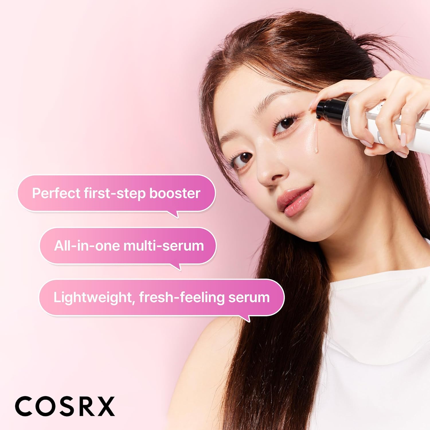 cosrx 6x peptide collagen booster toner serum for all skin types with copper peptides, niacinamide, and hyaluronic acid, 150ml