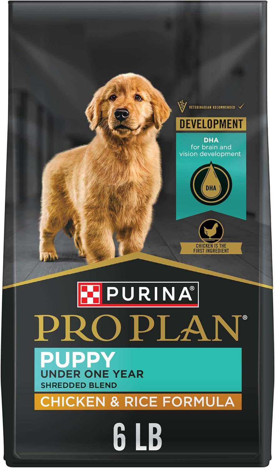 Purina Pro Plan High Protein Puppy Food Shredded Blend Chicken & Rice Formula - 6 lb Bag