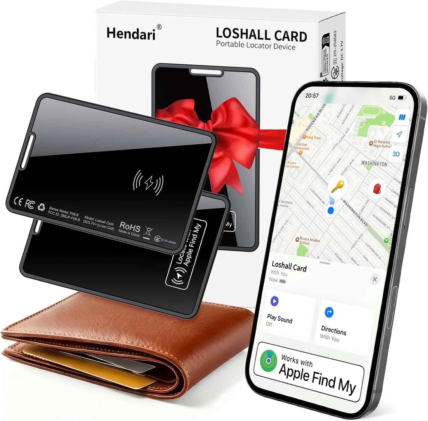 2026 New [Apple MFi Certified] Slim Wallet Tracker Card 0.09in for Apple Find My (iOS Only), GPS Tracker Card (4 Pack) for Airtag Wallet, Wireless Charging, Key Finder and Item Locator for Passport