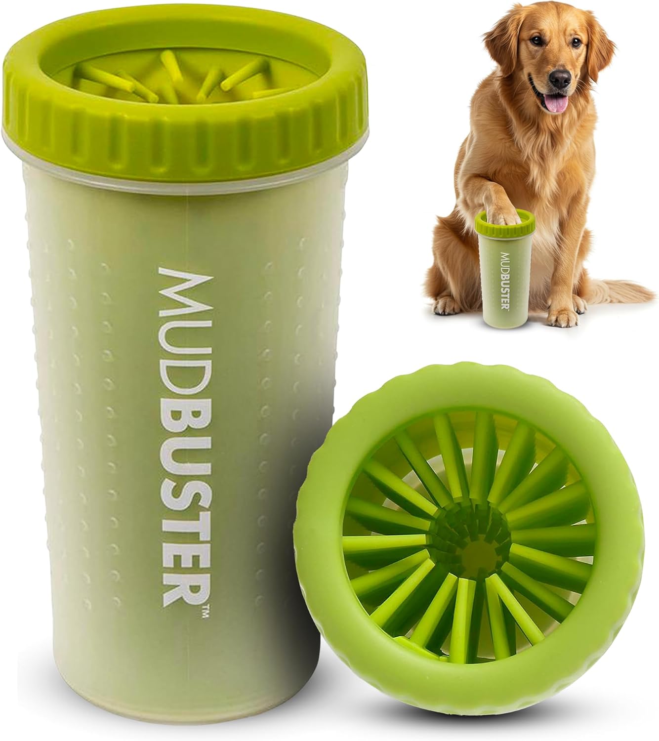 Dexas MudBuster Portable Dog Paw Washer in Large, Matte Black, Special Edition for Easy Cleaning