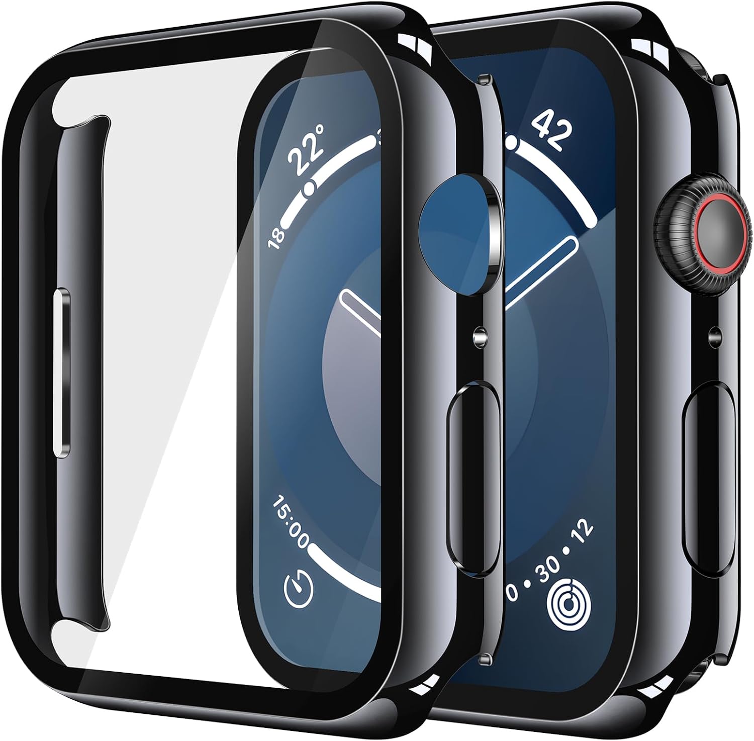 Misxi tempered glass case for Apple Watch Series 7 (2021) 46mm and Series 6 watch
