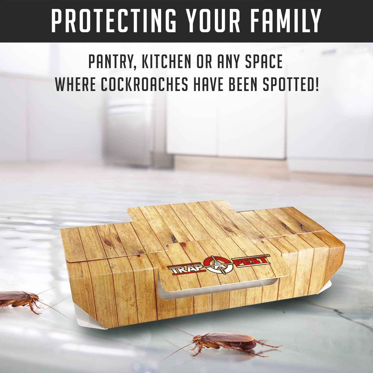 Roach Traps Indoor Sticky (18 Pack) - Glue Traps for Roaches Bug Traps with Roach Bait Traps - Long Lasting Non-Toxic Children and Pet Friendly - Trap a Pest