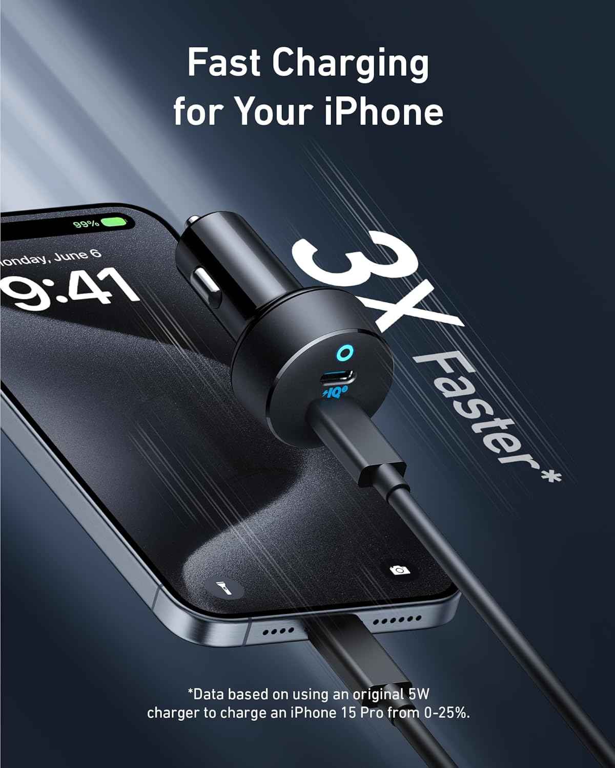 Anker USB C Car Charger, 40W 2-Port PowerIQ 3.0 Type C Adapter, iPhone 17 Car Charger, PowerDrive III Duo with Power Delivery for iPhone 17/17 Pro Max/16/15/14 Series, Galaxy S24/23,AirPods and More