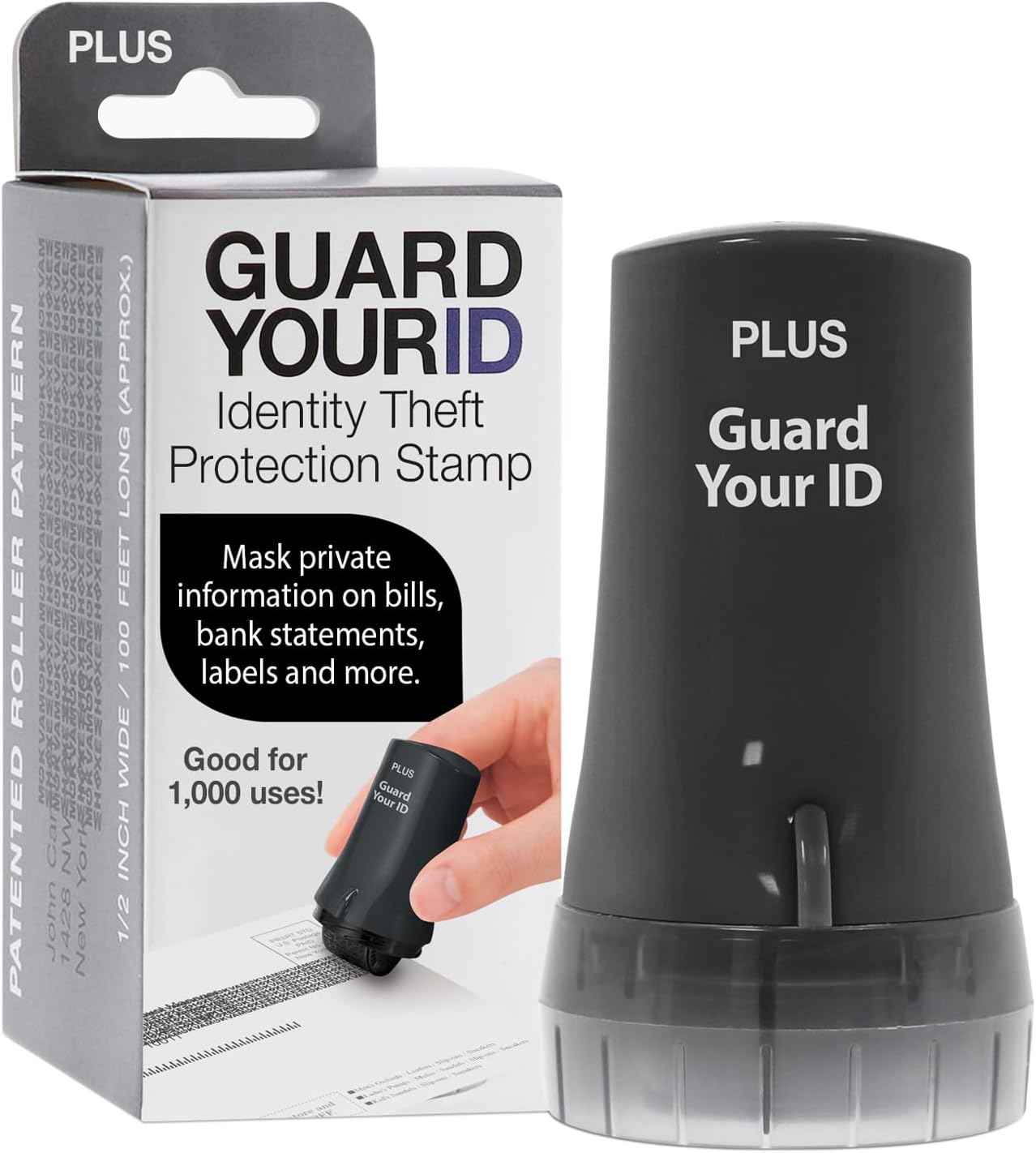 Guard Your ID Advanced 2.0 Roller 3-Pack for Identity Theft Protection, Confidential Security Stamp Mixed Color Kit (Turquoise, Green, White)