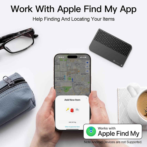 2026 [Apple MFi Certified] (iOS Only) Bluetooth Air Tracker Tag Smart Card for Apple Find My iPhone Wallet GPS Tracker, 5-10 Years Staying Power, Keys Finder and Item Locator for Keys, Bags, Passport